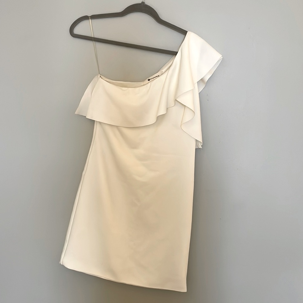 The Impeccable Pig - One shoulder white dress